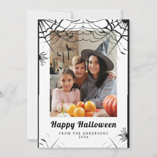 Minimalistisches modernes glückliches Halloween 1 Feiertagskarte