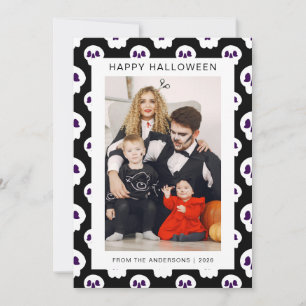 Minimalistisches modernes glückliches Halloween 1 Feiertagskarte