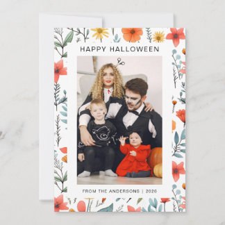 Minimalistisches modernes glückliches Halloween 1 Feiertagskarte