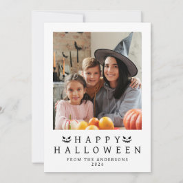 Minimalistisches modernes glückliches Halloween 1  Feiertagskarte