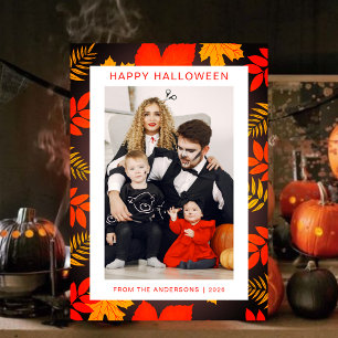 Minimalistisches modernes glückliches Halloween 1 Feiertagskarte