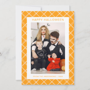 Minimalistisches modernes glückliches Halloween 1 Feiertagskarte