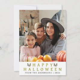 Minimalistisches modernes glückliches Halloween 1  Feiertagskarte