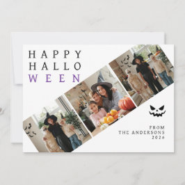 Minimalistisches, modernes glückliches Halloween 3 Feiertagskarte