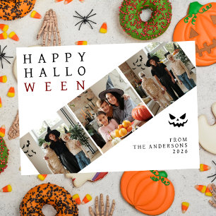 Minimalistisches, modernes glückliches Halloween 3 Feiertagskarte
