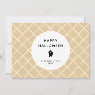 Minimalistisches, modernes glückliches Halloween 3 Feiertagskarte