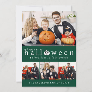 Minimalistisches modernes glückliches Halloween 4- Feiertagskarte
