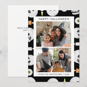 Minimalistisches, modernes, glückliches Halloween  Feiertagskarte