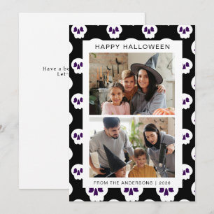 Minimalistisches, modernes, glückliches Halloween Feiertagskarte