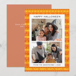 Minimalistisches, modernes, glückliches Halloween Feiertagskarte