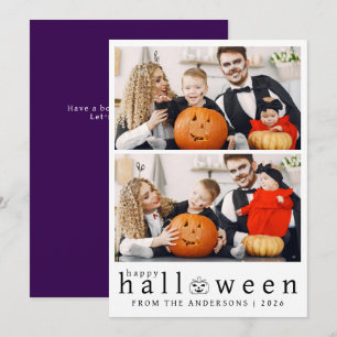 Minimalistisches, modernes, glückliches Halloween Feiertagskarte