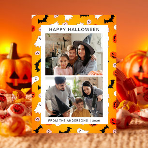 Minimalistisches, modernes, glückliches Halloween Feiertagskarte