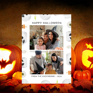 Minimalistisches, modernes, glückliches Halloween Feiertagskarte