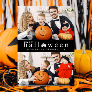 Minimalistisches, modernes, glückliches Halloween Feiertagskarte
