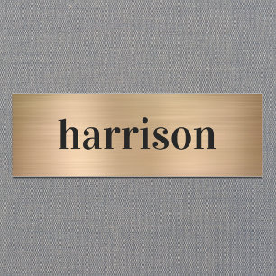 Minimalistisches modernes Gold Namensschild
