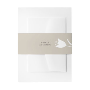 Minimalistisches modernes Greige- und Espresso-Blu Einladungsbanderole