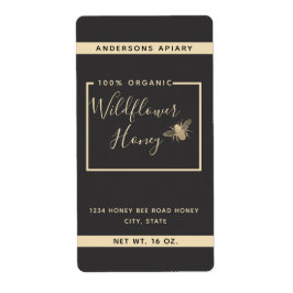 Minimalistisches, modernes Gütesiegel für Honigwei