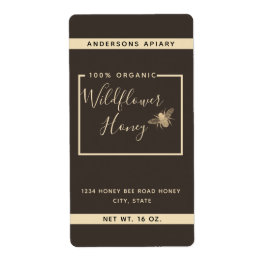 Minimalistisches, modernes Gütesiegel für Honigwei