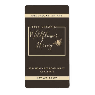 Minimalistisches, modernes Gütesiegel für Honigwei