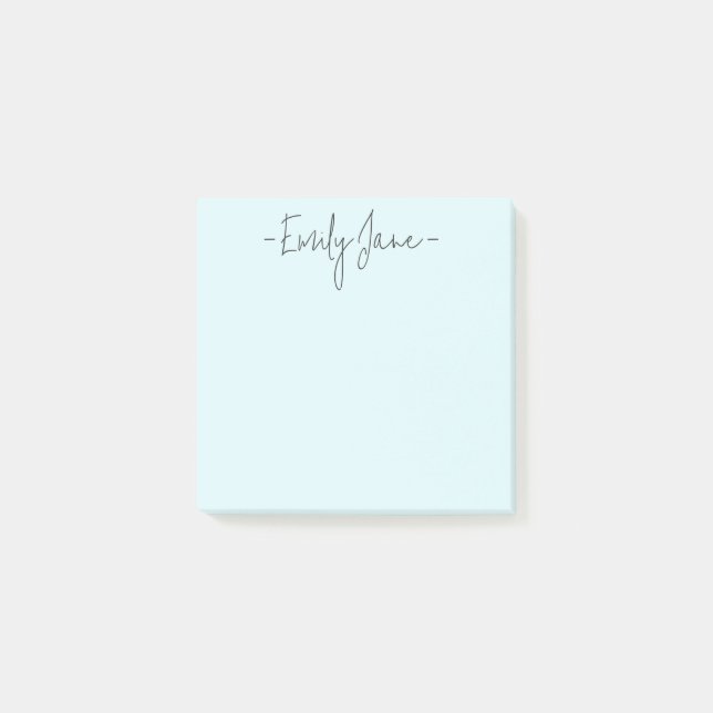 Minimalistisches, modernes Handschriftzeichen Post-it Klebezettel (Vorderseite)