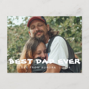 Minimalistisches modernes Happy Vathers Tag 1 Foto Feiertagspostkarte