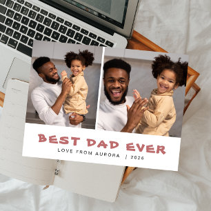 Minimalistisches modernes Happy Vathers Tag 1 Foto Feiertagspostkarte