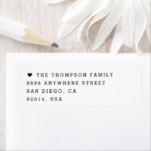 Minimalistisches modernes Herz Familienname anpass