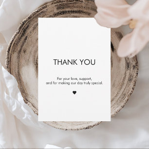 Minimalistisches modernes Hochzeitselegante Dankeskarte