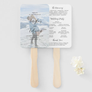 Minimalistisches modernes Hochzeitsprogramm Fächer