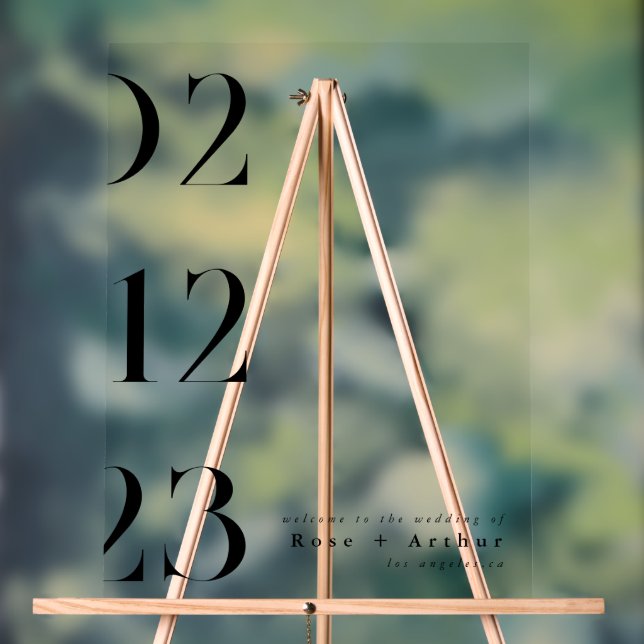 Minimalistisches modernes Hochzeitssymbol Acrylschild (Neutral)