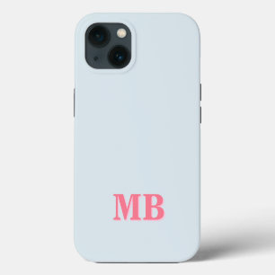 Minimalistisches Modernes Initial-Monogramm iPhone 13 Hülle