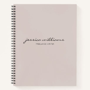 Minimalistisches, modernes Kalligraphie-Notebook Notizbuch