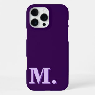 Minimalistisches modernes lila Monogramm-Initial iPhone 16 Pro Max Hülle