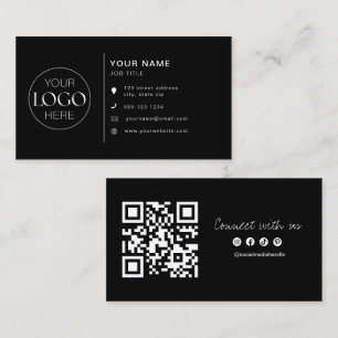 Minimalistisches modernes Logo-Social-Media-Icons- Visitenkarte