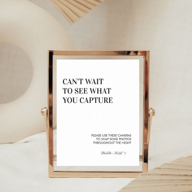 Minimalistisches, modernes Modell für Hochzeitskam Poster (Von Creator hochgeladen)