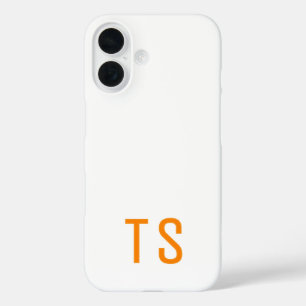 Minimalistisches modernes Monogramm Anfangsbuchsta iPhone 16 Hülle