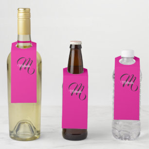 Minimalistisches modernes Monogramm Anfangsname Ho Flaschenanhänger
