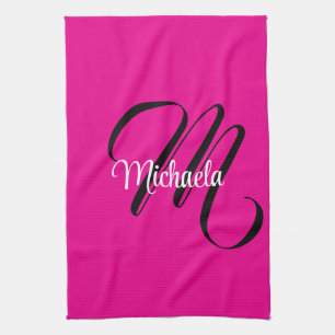 Minimalistisches modernes Monogramm Anfangsname Ho Geschirrtuch