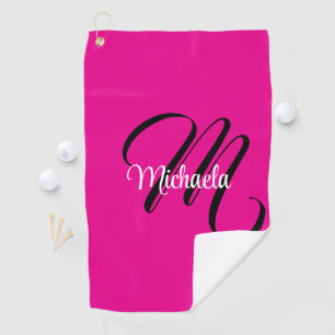 Minimalistisches modernes Monogramm Anfangsname Ho Golfhandtuch