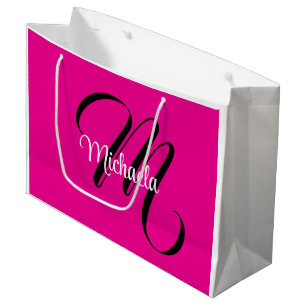 Minimalistisches modernes Monogramm Anfangsname Ho Große Geschenktüte