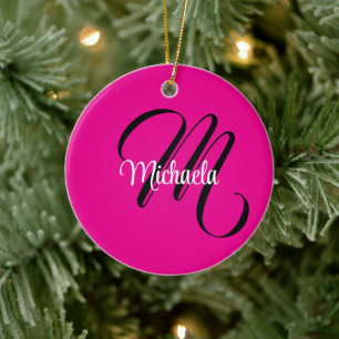 Minimalistisches modernes Monogramm Anfangsname Ho Keramik Ornament