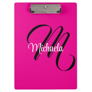 Minimalistisches modernes Monogramm Anfangsname Ho Klemmbrett