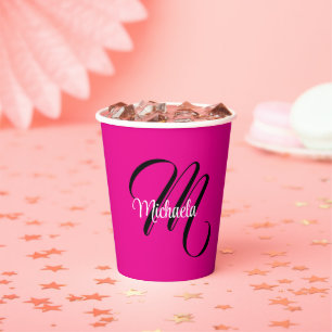 Minimalistisches modernes Monogramm Anfangsname Ho Pappbecher