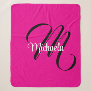 Minimalistisches modernes Monogramm Anfangsname Ho Sherpadecke