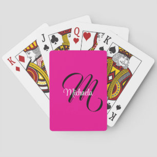 Minimalistisches modernes Monogramm Anfangsname Ho Spielkarten