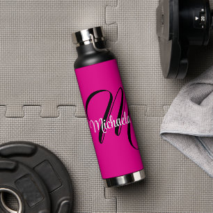 Minimalistisches modernes Monogramm Anfangsname Ho Trinkflasche