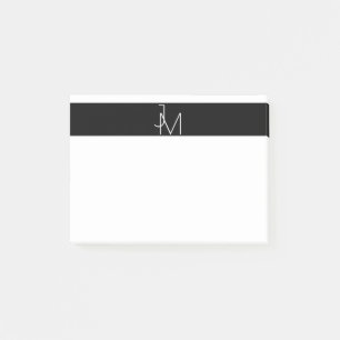 Minimalistisches modernes Monogramm beruflich Post-it Klebezettel