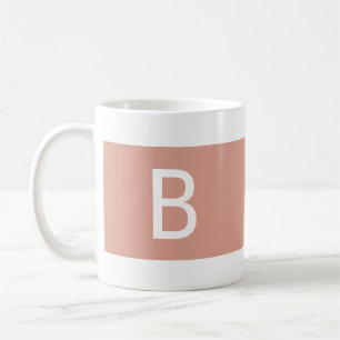 Minimalistisches modernes Monogramm Chic Rosa & We Kaffeetasse