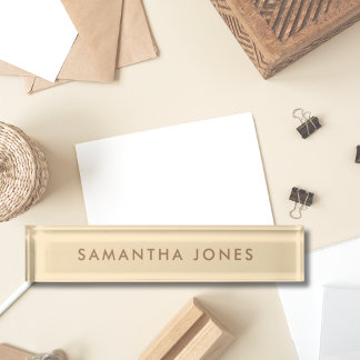 Minimalistisches modernes Namensschild Namensplakette