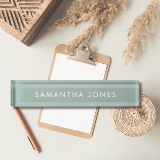 Minimalistisches modernes Namensschild Namensplakette